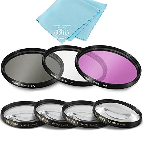 77mm 7PC Filter Set for Nikon COOLPIX P1000, P1100 Digital Camera - Includes 3 PC Filter Kit (UV-CPL-FLD) and 4PC Close Up Filter Set (+1+2+4+10)