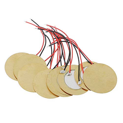Piezo Elements Sound Trigger Drum Disc + Wire Copper 35 mm Pack of 10