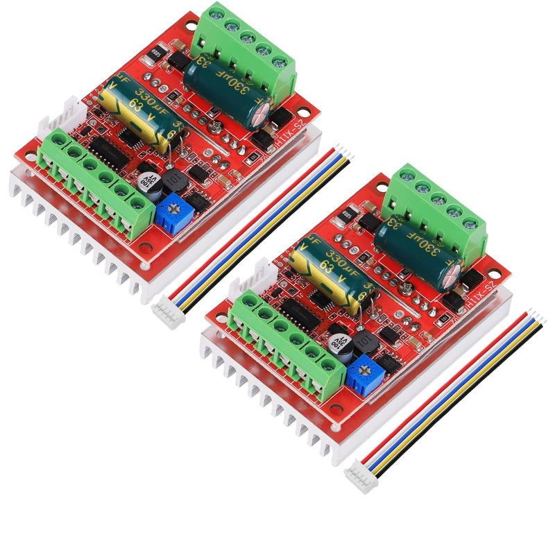 [Australia - AusPower] - 2PCS 6-60V 400W DC Three-Phase Brushless Motor Speed Controller with Hall ，PWM Motor Control Driver Board 12V 24V 48V with Forward/Reverse/Stop/Brake Function 