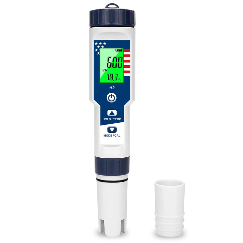 [Australia - AusPower] - Hydrogen Water Tester pH ORP Meter for Drinking Water, 4 in 1 pH H2 ORP Meter for Hydrogen Water Bottle/Machine, Digital pH PPM ORP Temp Monitor for Hydroponic, Pool, Aquariums 4 in 1 tester 