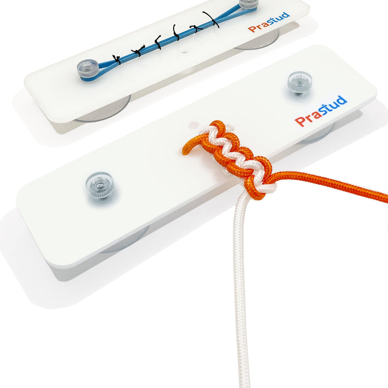 Suture Knot-Tying Kit with Online Tutorials, Surgical Suture Practice Board with Cords and Rubber Bands
