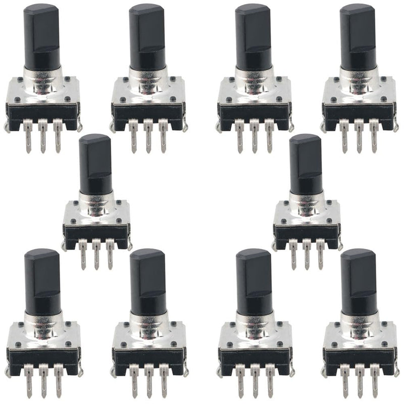 [Australia - AusPower] - 10PCS EC12 Audio Encoder 24 Pulse 360 Degree Rotary Digital Pulse Encoder Shank Length 15mm/0.59inch Without Switch EC12 Rotary Encoder for Robotics Camera Lens Computer Input Devices 