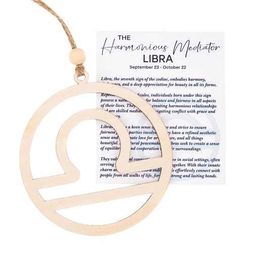 Libra Gifts for Women,Men, Zodiac Signs with Card and Envelope, Zodiac Gift for Mothers Fathers Day, Birthday Easter Gifts for Women Men - Astrology Constellation Horoscope Gift Raccoon