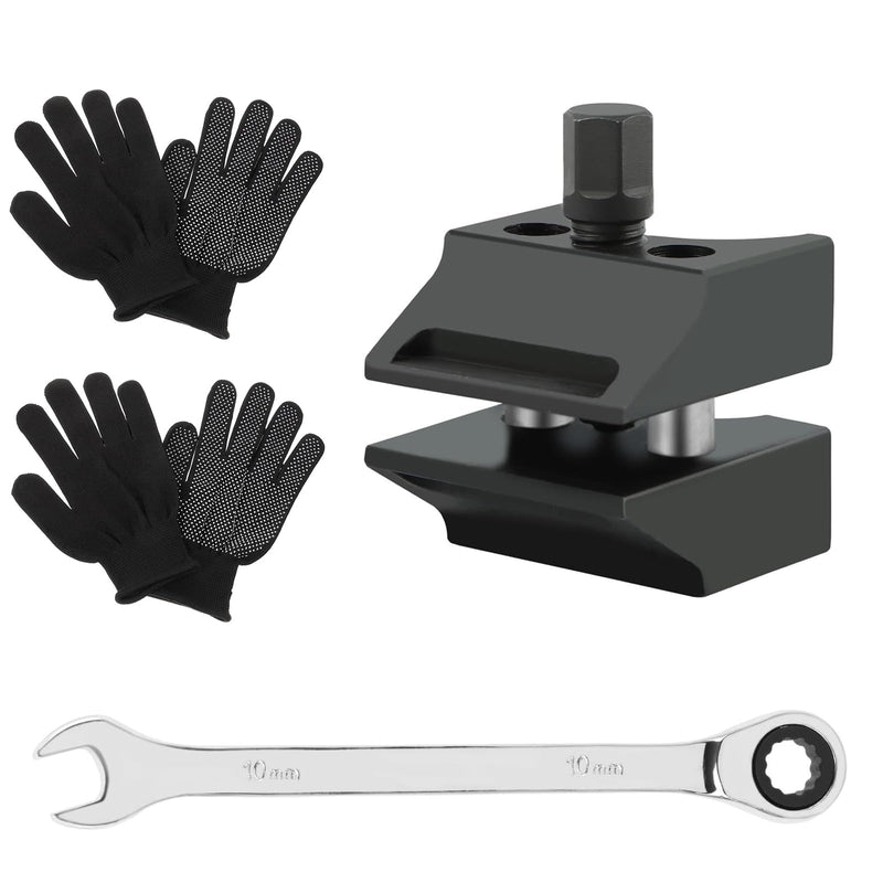 Suspension Strut Spreader Tool with Split Hub, Knuckle Spreader | Spreading tool car with gloves and wrench, double-sided steel including universal for most vehicles