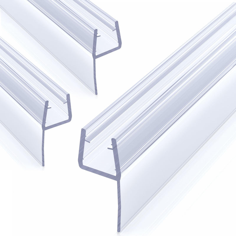Yecaye 3 Pack Shower Door Seal,Shower Door Sweep,Frameless Glass Seal Strip for Side Door,Stop Leaks and Create a Water Barrier Guard (Side-3/8 x39) Side-3/8"x39"