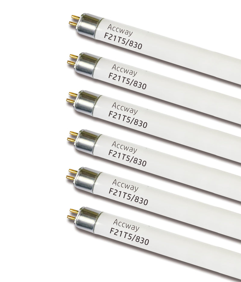 [Australia - AusPower] - (6pack 34inch F21T5/830 Fluorescent Light Bulb, 21Watt Warm White T5 Linear Tube, 34'' F21W/T5 3000K Soft White Lighting, 20000Hour Longevity Performance 