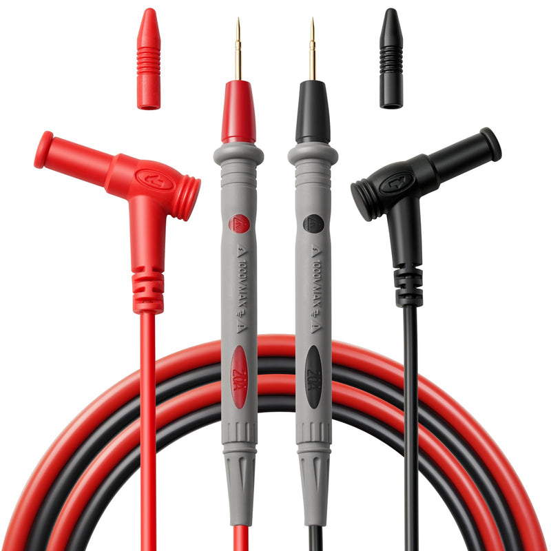 [Australia - AusPower] - Professional Multimeter Test Leads 1000V 20A 40.5in, Heavy Duty Silicone Test Leads with Ultra-Hard Gold-Plated Test Probes, 0.16in/4mm Banana Plugs for Fluke/AstroAI/INNOVA/Klein Multimeter 