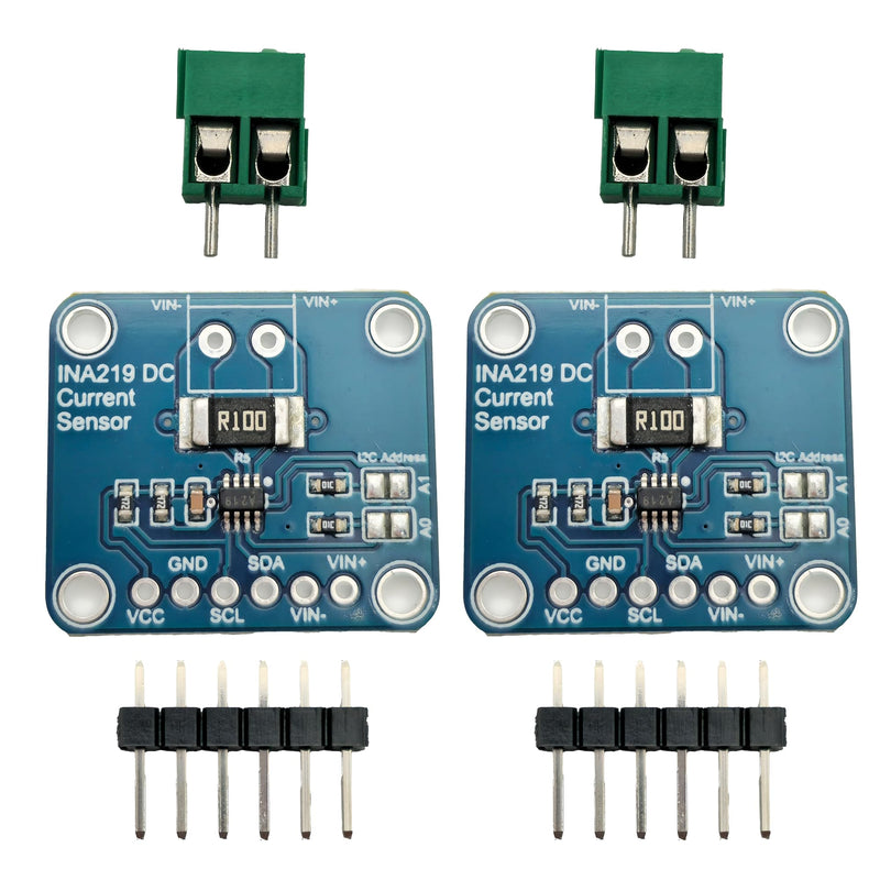 [Australia - AusPower] - INA219 DC Current Sensor Module, 26V 3.2A, I2C Interface, 2-Pack 