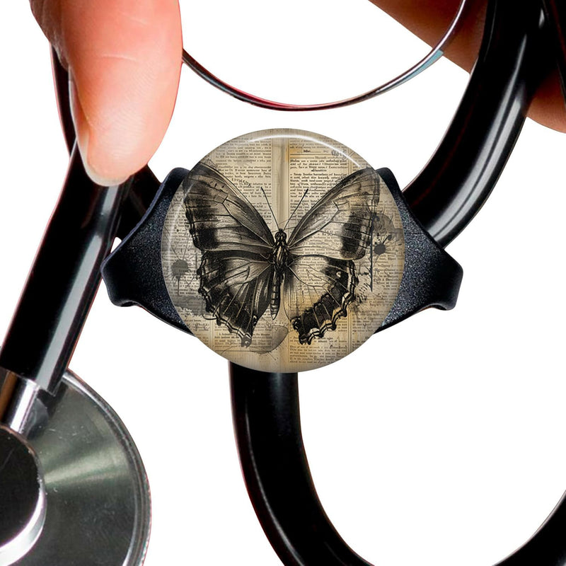 [Australia - AusPower] - Butterfly in The Book StethoscopeTag Personalized,Nurse Doctor StethoscopeID Tag Customized, Medical StethoscopeName Tag,Ideal for Anyone That uses a Stethoscope, Nursing Students,etc. 