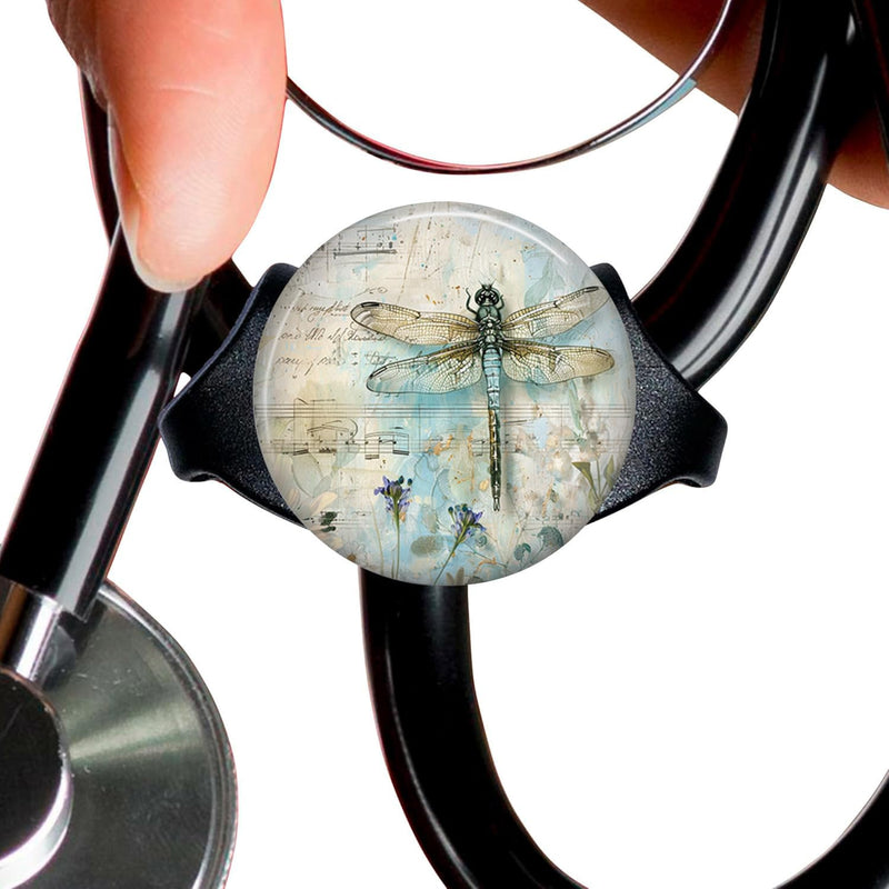 [Australia - AusPower] - The Pale Blue Dragonfly StethoscopeTag Personalized,Nurse Doctor StethoscopeID Tag Customized, Medical StethoscopeName Tag,Ideal for Anyone That uses a Stethoscope, Nursing Students,etc. 