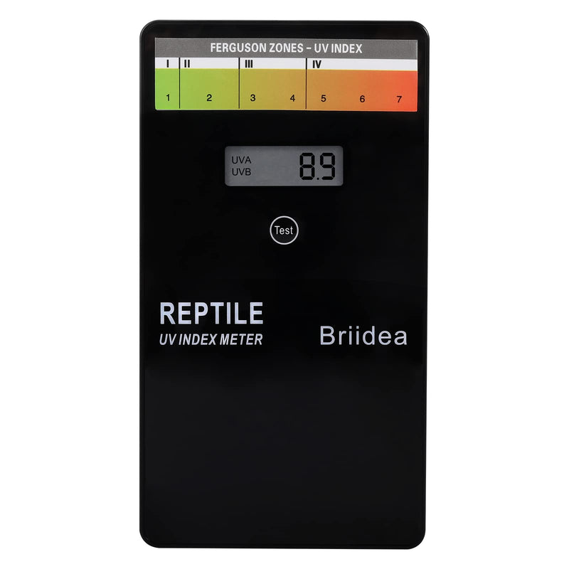 [Australia - AusPower] - Reptile U/V Meter, Briidea U/V/B Index Meter, Measures 280-400nm with Range from 0-199.9 U/V Index, Make Sure Your Reptile & Amphibian Gets the Right Amount of U/V Light 