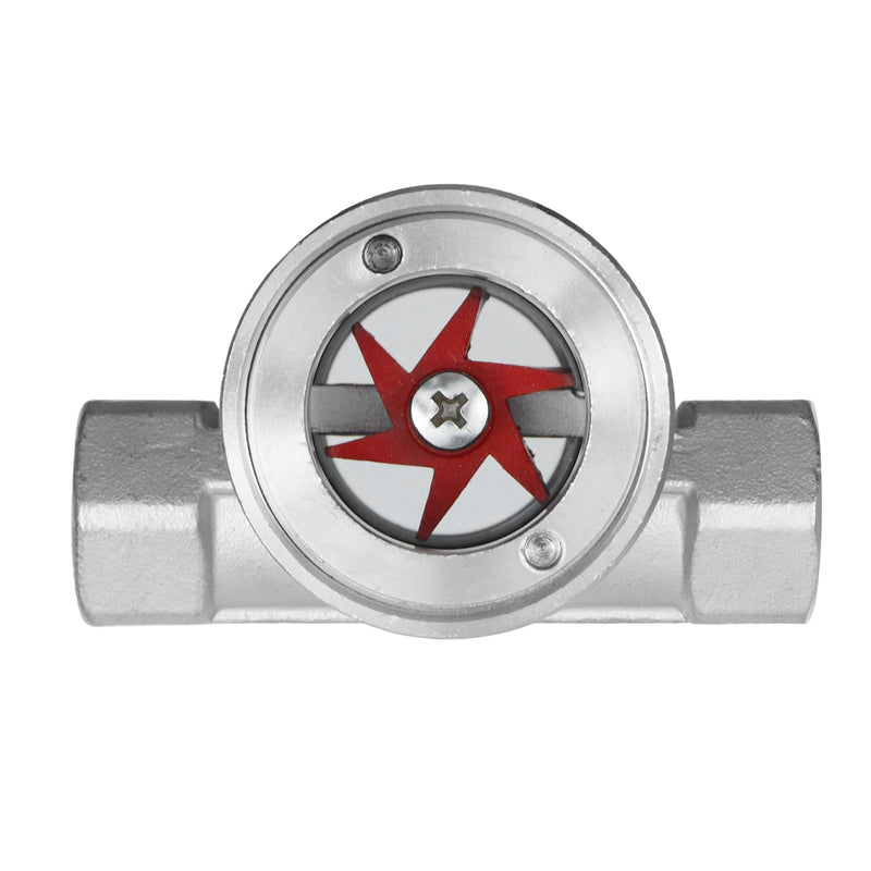 [Australia - AusPower] - Antrader 1/2"NPT Female 304 Stainless Window Sight Glass Flow Indicator with Impeller,1Pcs (DN15-1/2") DN15-1/2" 