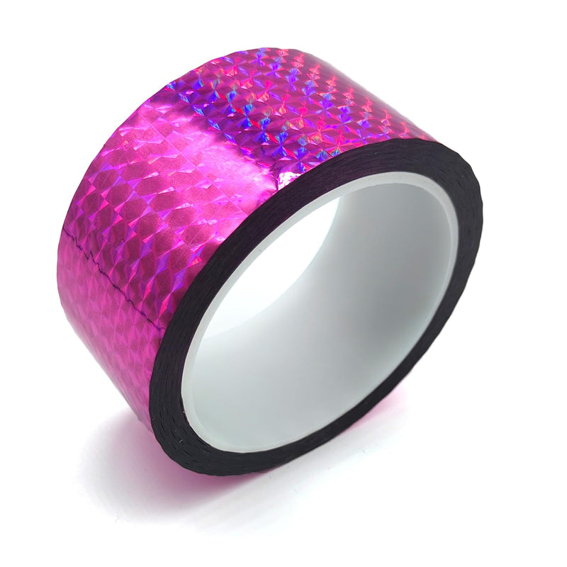 Reflective Crafting Tape, Graphic Glitter Holographic Prism Tape, for Craft Project, DIY Art, Holiday Packing, Wrapping, Keep Birds Away, 1.8 Inches by 55 Yards (Holographic-Purple) Holographic-Purple