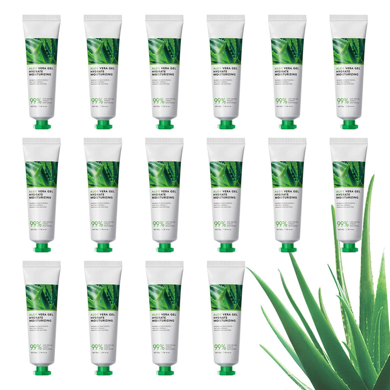 [Australia - AusPower] - 16PCS Organic Aloe Vera Gel for Face and Body,Hydrating After Sun Lotion,Moisturizing Pure Vera Moisturizer,Travel Size Gel Moisturizer,Aloe Lotion for After Sun Care and Skin Care After Hair Removal 16PCS 