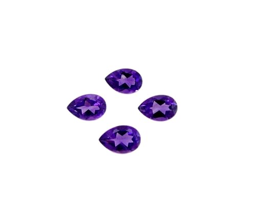 Natural Amethyst Citrine Garnet Iolite Peridot pear 4x6mm faceted brilliant cut AAA quality loose calibrated gemstones for jewelry making BOX 1–Amethyst Pear 4X6mm=4 Pcs