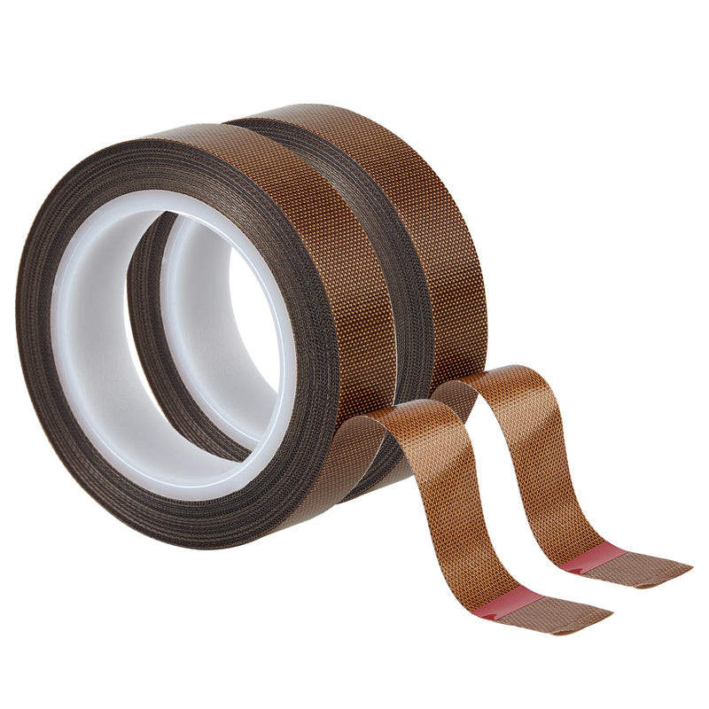 Low Friction Drawer Slide Tape - 2 Rolls 1/2" x33FT, Squeak Resistant & Abrasion Resistance Surface Protection Tape for Furniture, Tools,Wood,Drawer,Cabinet,Curtain(Brown) Brown