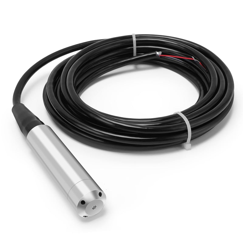 4-20mA Level Sensor, Flexible 316 Stainless Steel Water Level Sensor | Signal output, 6 m waterproof cable with measuring range 0-5 m, DC 24 V level indicator for water level and liquid