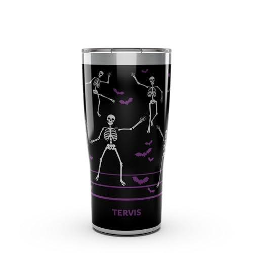 Tervis Traveler Skeleton Dance Made in USA Double Walled Insulated Tumbler Travel Cup Keeps Drinks Cold & Hot, 20oz, Stainless Steel 20 Ounces