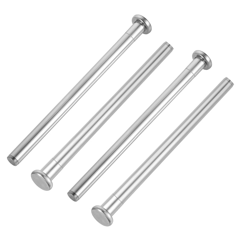 [Australia - AusPower] - 4 Pcs Door Hinge Pins, 3.5 Inches Hinge Mailbox Pin for Interior Door Security Replacement Outlet Stainless Steel Bushing Repair Kit for Repair and Replacement, Silver 