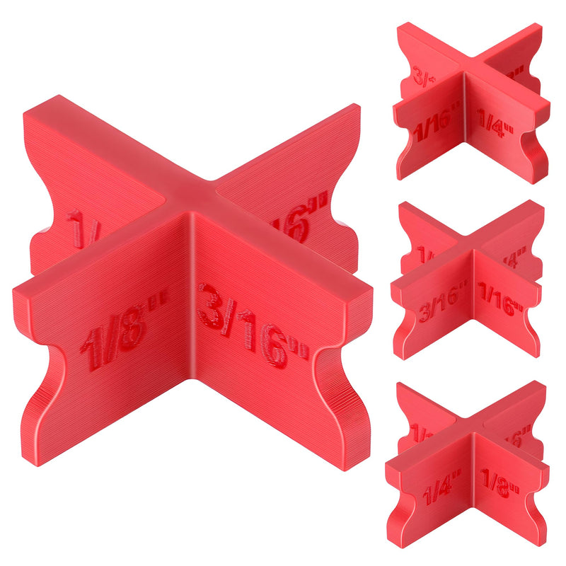 [Australia - AusPower] - Saillong 4 Pack Deck Spacers with 4 Thicknesses 1/16", 1/8", 3/16", 1/4", Durable PC Plastic Deck Board Jig Spacers Clamp, Decking Spacing Tool for Pressure Treated Lumber, Composite PVC Board 