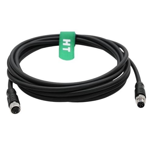 M8 Cable for Basler Camera ace 2 V, Boost R, Racer 2 S, Vision System Sensor Industrial Automation Control, 6-pin A Coding, Shielded, 2m M8 6 pin female to male