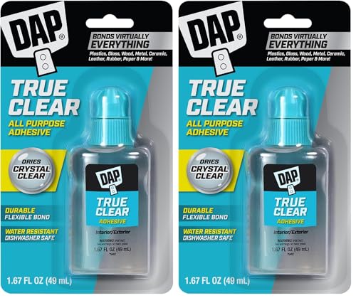 DAP RapidFuse Ultra Clear All Purpose Adhesive, 1.67 oz tubes, pack of 2