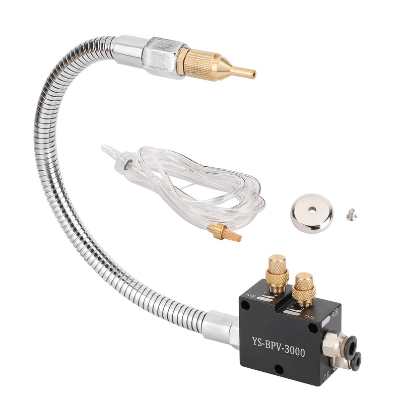 1/4" CNC Coolant Mister for Milling Machine Mist Spray System | Lathe Lubrication Spray Coolant System Nozzle, Magnetic Mill Mister, Mist Spray, Air Cooling Kit Cnc For Mill Metal Lathe Metal Cooling