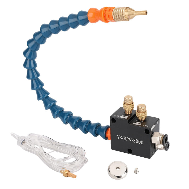 [Australia - AusPower] - 1/4" Coolant Mister with Magnet Base,CNC Cooling Spray for Milling Machine and Metal Lathe Mill Cutting,Air Sprayer Mist Lubrication System on Engraving Tools and Accessories(Plastic Tube) PC Cooling 