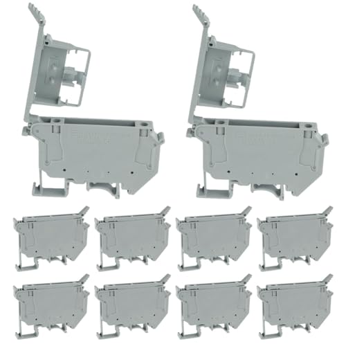 UK5- UK5RD Without LED, DIN Rail Fuse Terminal Base, Disconnect Block Screw Terminal (Pack of 10), Easy to Use