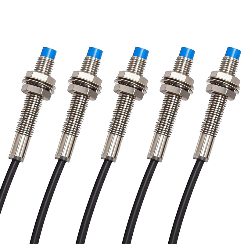[Australia - AusPower] - 5Pcs NC Normally Close NPN Inductive Proximity Sensor Switch, M8 Detector 2mm DC6V-36V 3 Wire LJ8A3-2-Z/AX, Replace for Automotive Manufacturing Robotics 