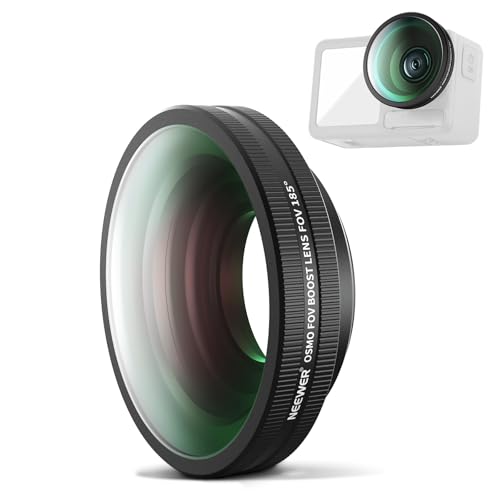 NEEWER Osmo Action FOV Boost Lens Compatible with DJI OSMO Action 4/5 Pro 185°Wide Angle Lens