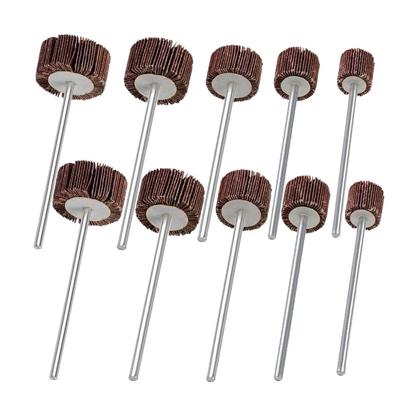 [Australia - AusPower] - 10 Pcs 90mm Extra Long Flap Wheels Sander, Extended 1/4'' Shank Abrasive Flap Wheel for Drill, Grinder, Rotary Tools (20/25/30/40/50mm) 