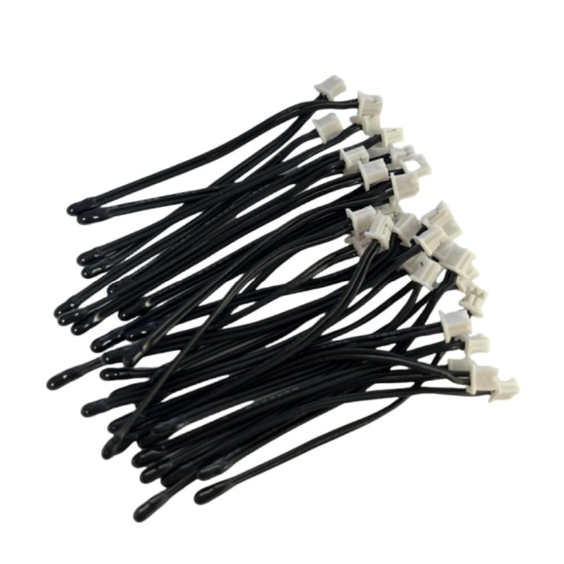 [Australia - AusPower] - 10Pcs NTC Thermistor Epoxy Probe MF52D 103F3950 10K ohm 3950B 1% Length 55mm 2.17 Inch Temperature Sensor with SH1.25 2Pin Terminal 