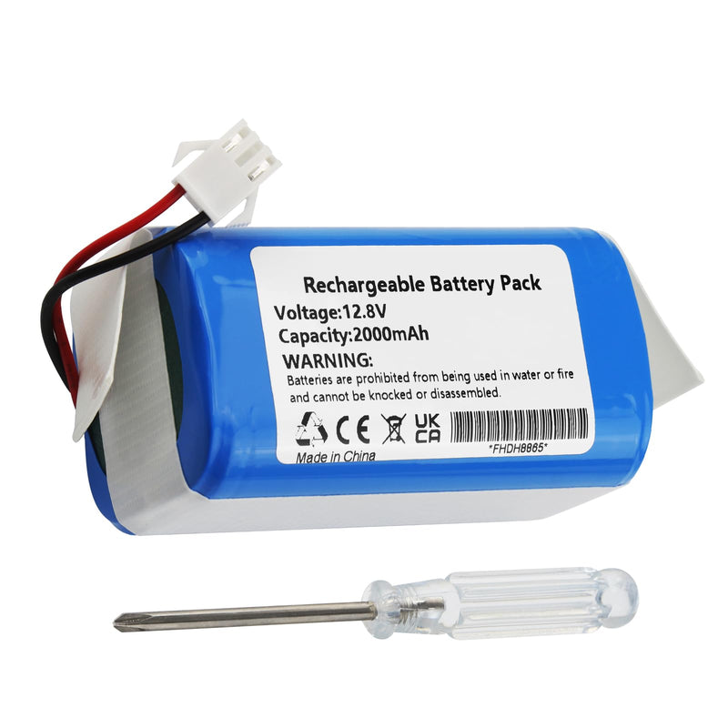 MULS 12.8V M210 Battery Replacement for Lefant M210 M210 Pro M210P M210B M213 M213S M320, OKP Life K2 Robot Vacuum Cleaner 2000mAh Blue