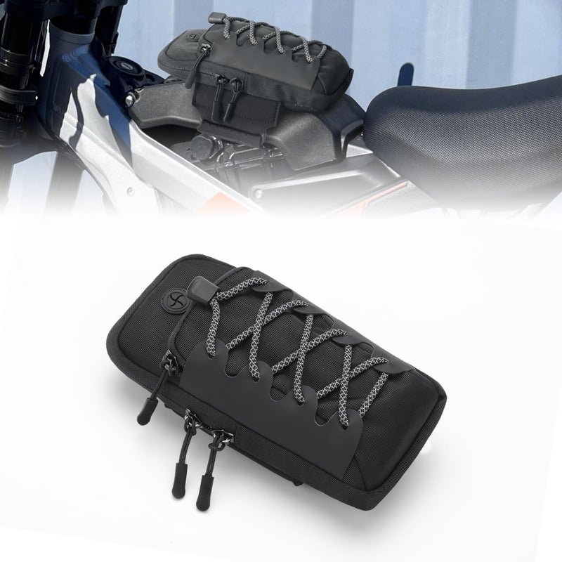 Dirt Bike Frame Bag for Surron, Front Battery Cover Storage Bag Compatible with Surron Light Bee S/X X160 X260 Talaria Sting, Waterproof Motorcycle Accessory – Black
