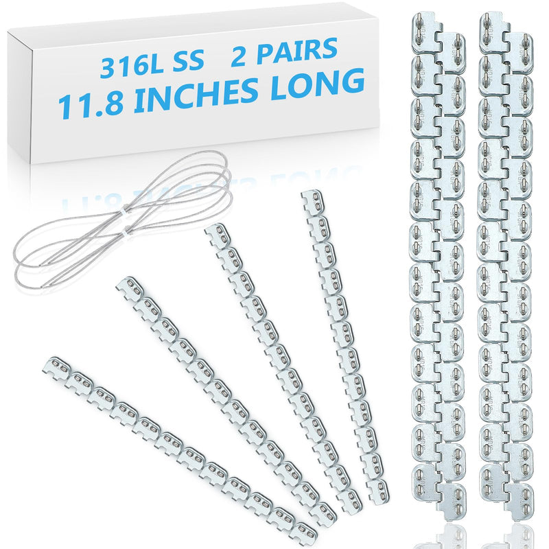 [Australia - AusPower] - 12'' Conveyor Belts Clipper Lacing 2 Pairs Zinc Plated Carbon Steel Fasteners with Hinge Pin for Light Industrial Thickness 1. 5-3mm Mechanical Conveyor Belt 