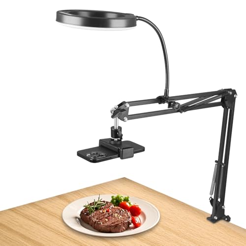 6" LED Ring Light for Desk, Overhead Phone Mount, LED Selfie Light