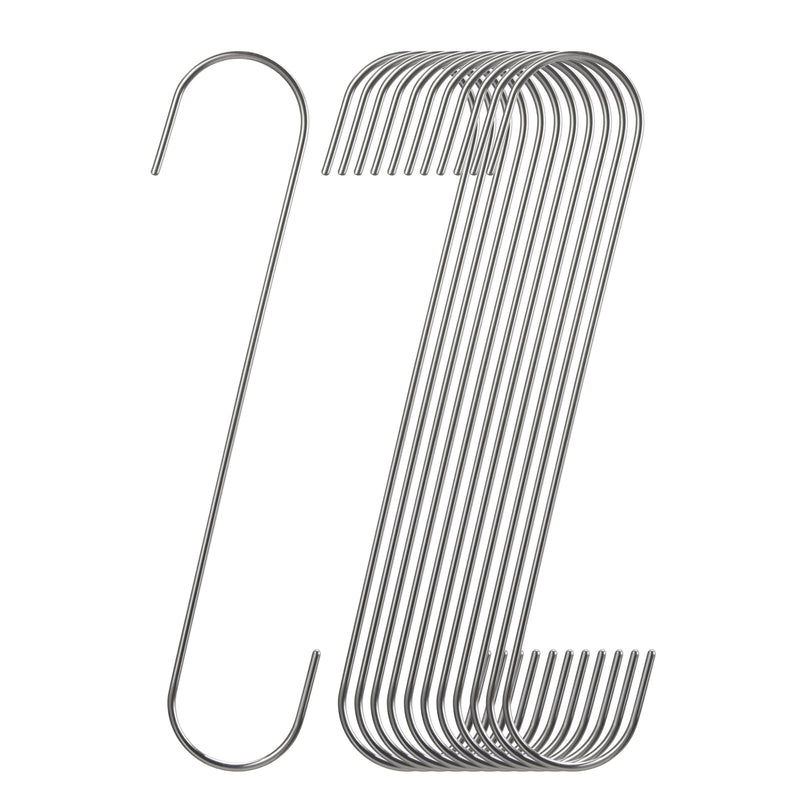 [Australia - AusPower] - Extra Long S Hook Heavy Duty for Hanging Plants Bird Feeders Stainless Steel (11.8inch/12pack) 11.8inch/12pack 