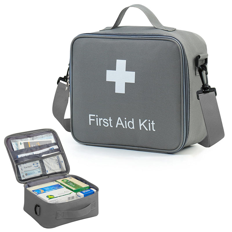 Medicine Bag Travel Large Capacity Travel Pharmacy Bag Empty Medicine Storage Medicine Bag Waterproof Emergency Bag Empty Medicine Storage Bag Portable Grey