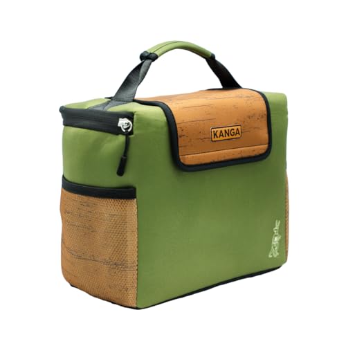 Kanga Softside Cooler Insulated Lunch Box - 4 Layer Insulation Drink Cooler for Food, Snacks, Can Beer and Seltzers - Leak Proof and Durability Tested - Kanga Brew Box Woody