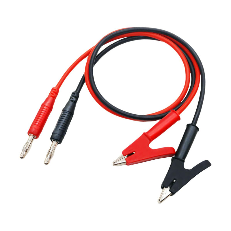 [Australia - AusPower] - 2PCS 4mm Banana Plug to Alligator Clip Test Lead Wire Cable Set - 3.3Feet Jumper Wire Electrical Test Leads with Alligator Clip for Multimeter Oscilloscope Automotive Battery Testing 