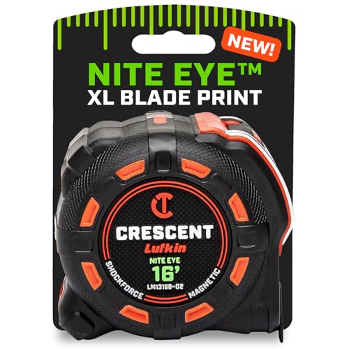 Crescent Lufkin 16' SHOCKFORCE NITE EYE Magnetic Tape | LM1316B-02 SAE 16' Magnetic