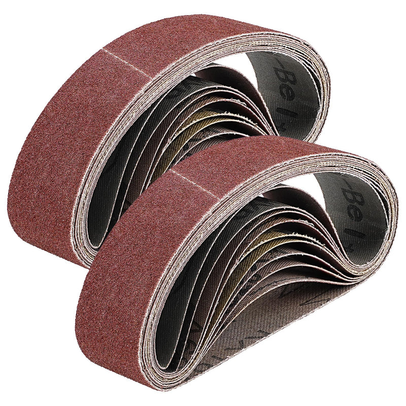[Australia - AusPower] - 20Pcs 1.2" x 13" Replacement Knife Sharpener Sanding Belt, 120/320/600/800/1000 Grit Aluminum Oxide Sanding Belt for Belt Sander Knife Sharpening Wood Metal Polishing 