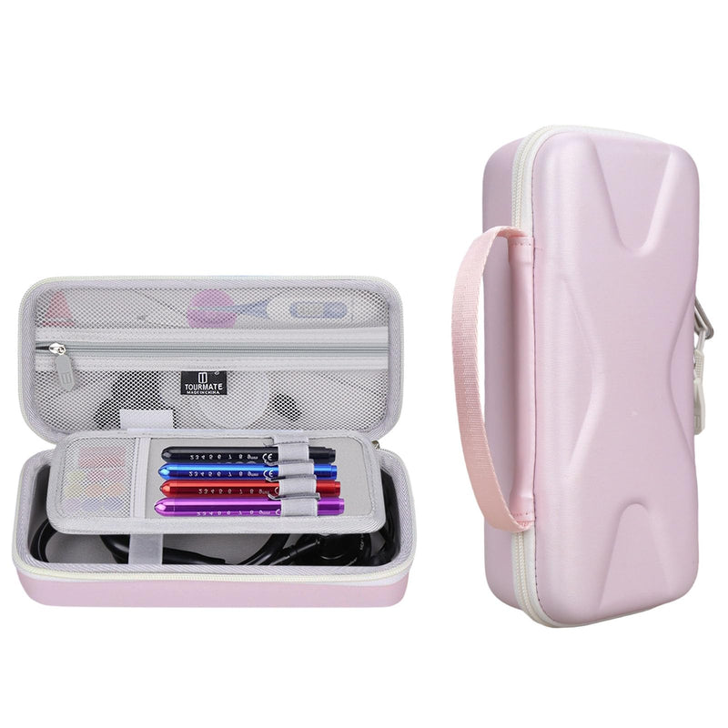 [Australia - AusPower] - Hard Stethoscope Case for 3M Littmann Classic III/Lightweight II S.E. /Cardiology IV Diagnostic/MDF Acoustica Deluxe Stethoscopes, Case Only (PU Light Pink) 