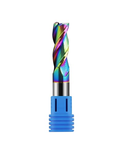 Zorqon 1/2-inch carbide square end mill with DLC rainbow coating and 3 flutes