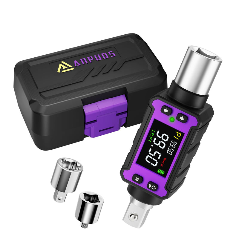 [Australia - AusPower] - Digital Torque Wrench Adapter Set 1/2" Drive, 2.0-99.6 Ft-Lb/2.7-135 Nm, Digital Torque Wrench Converter with ±2% Accuracy, Preset Function, Data Storage, 3/8" & 1/4" Adapter for Bike, Moto 1/2-Inch 