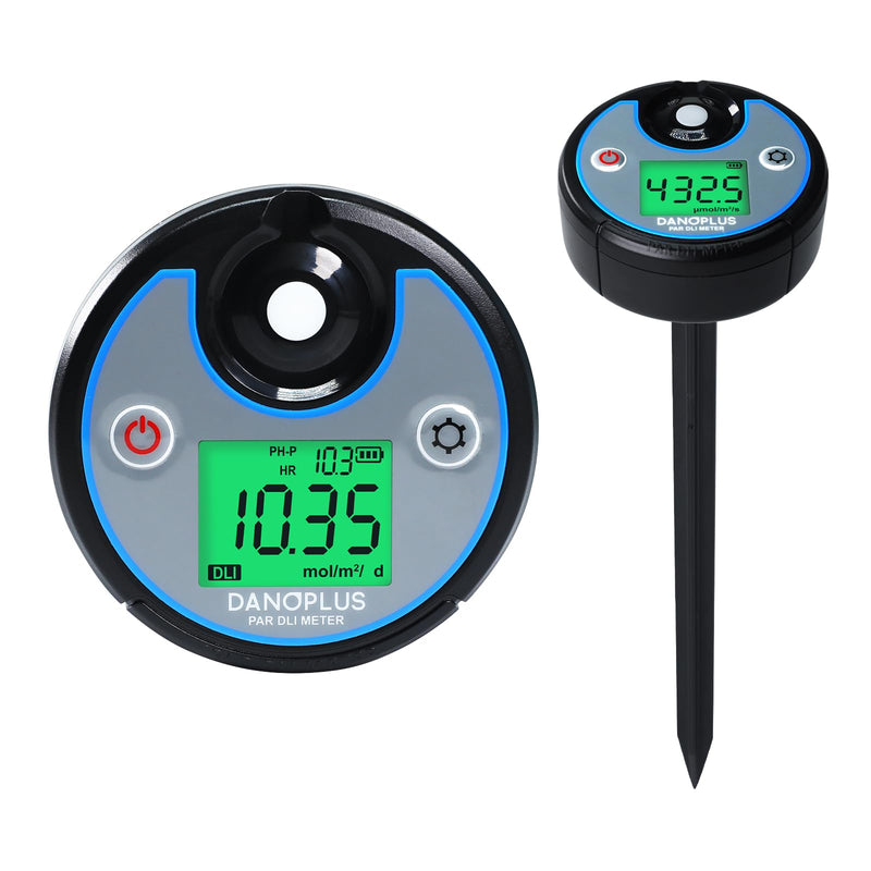 [Australia - AusPower] - PAR Meter 2 in 1 PAR DLI Meter with Data Logging, Record and Export 5 Years of Data, 400-700nm PPFD Meter Sunlight Meter Measure PPFD and DLI (Daily Light Integral), Light Measurement Tool for Plants 