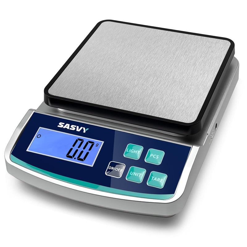[Australia - AusPower] - Digital Lab Scale 5000g x 0.1g oz/lb/g/kg Precision Electronic Scientific Scale Analytical Balance for Laboratory Jewelry Kitchen Includes Rechargeable Battery 5kg 0.1g 