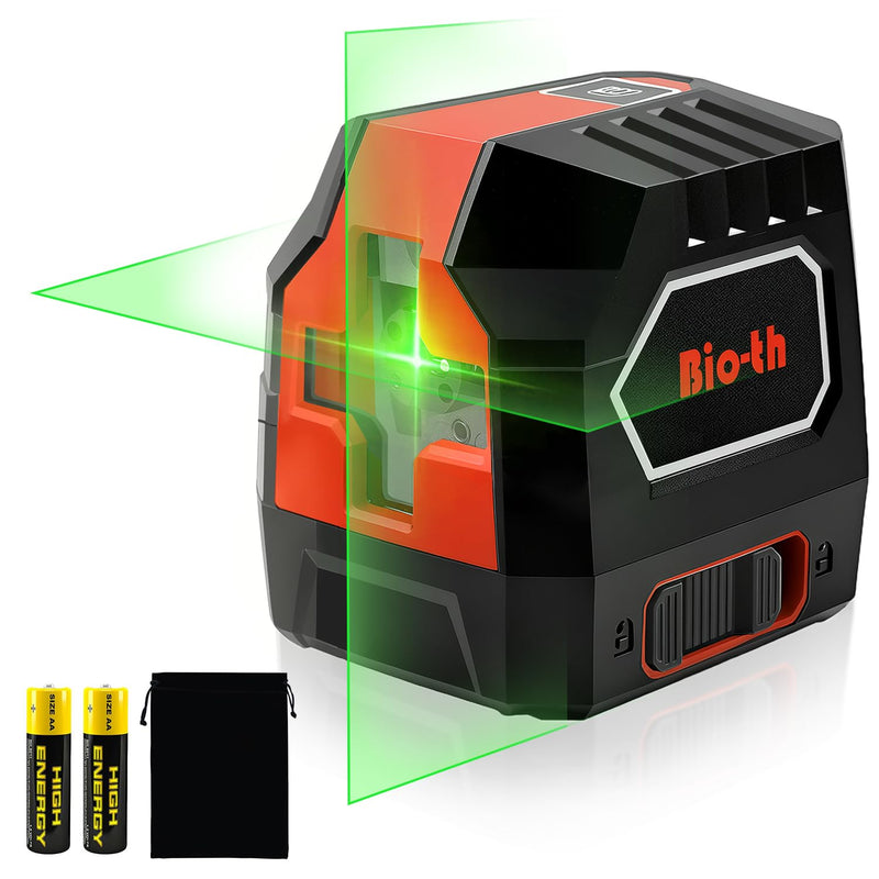[Australia - AusPower] - Laser Level Self Leveling Green Cross Line,Lazer Level for Picture Hanging,100ft,Rotatable 360 Degree,4 Brightness Adjustment, IP54 Waterproof, DIY, Construction, Magnetic Base, Battery, Carrying Bag 2G Entry-Level 