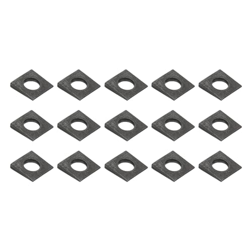 PATIKIL M16x35mm black carbon steel beveled square washers for 16mm bolts, 15-piece set